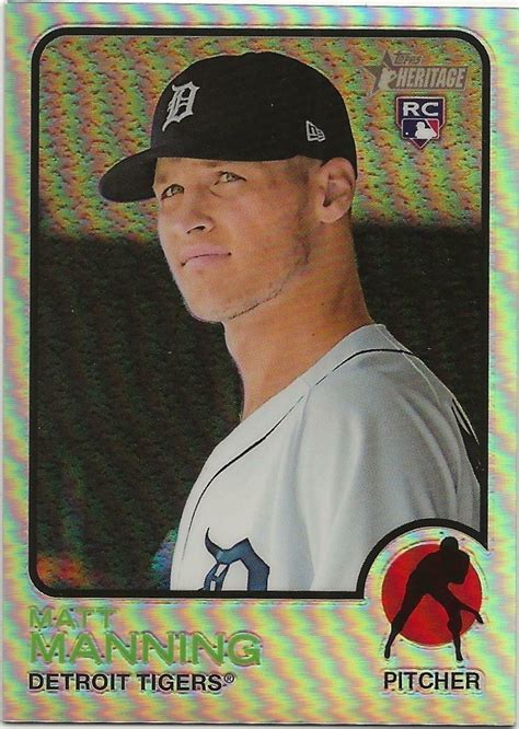 Topps Heritage Matt Manning Chrome Refractor Tigers Rc