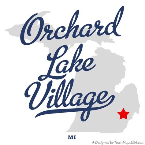 Map of Orchard Lake Village, MI, Michigan