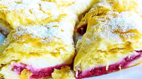 EASY Raspberry And Vanilla Custard Strudel Recipe HOW To Make Strudel