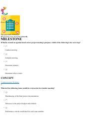 Final Milestone Project Management Pdf Score You Passed This