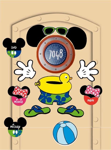 Disney Cruise Door Magnets Not Paper Mickey Mouse Beach Summer With