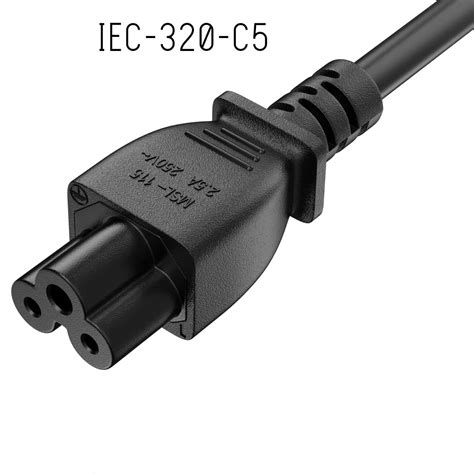 Cable Alimentacion Trebol Iec C M Negro