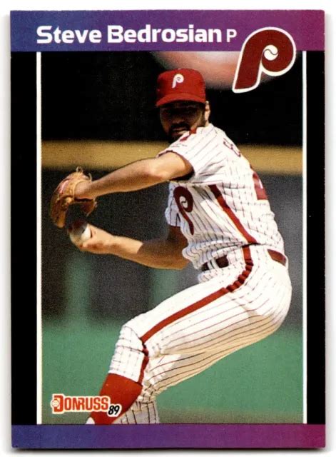 1989 DONRUSS STEVE Bedrosian De Philadelphie Phillies 75 EUR 2 02