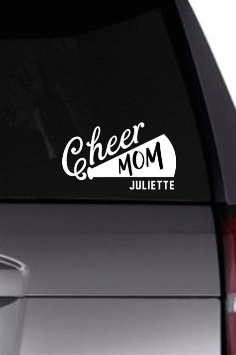 Cheer Mom Vinyl Decal Cheerleader Cheerleading Decal Etsy