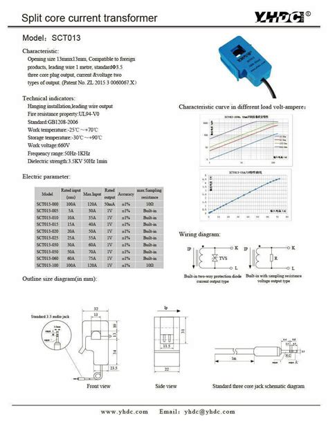 100A 50mA Current Transformer YHDC SCT 013 CircuitSetup