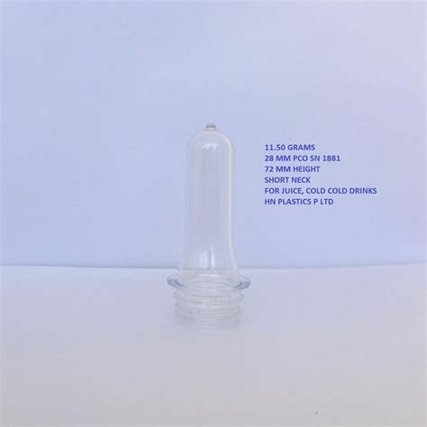 Transparent Grams Sn Pco Short Neck Preform Capacity