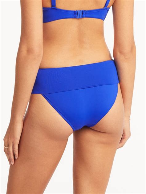 Sea Level Essentials Roll Band Bottom In Cobalt Sandpipers