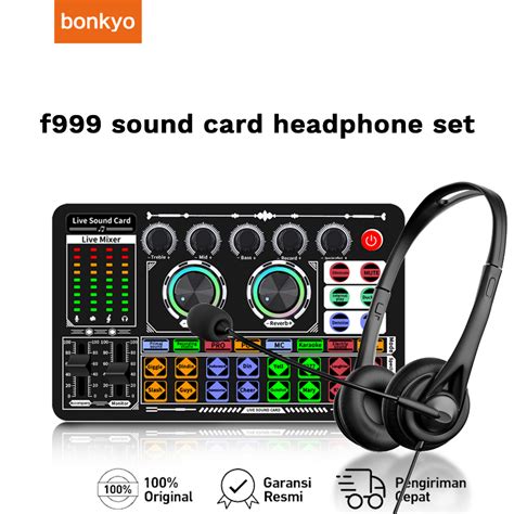 Jual Bonkyo F999 Sound Card Set Peralatan Bernyanyi Atau Siaran