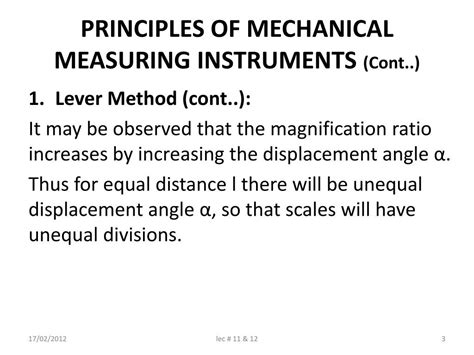 PPT - PRINCIPLES OF MECHANICAL MEASURING INSTRUMENTS PowerPoint ...