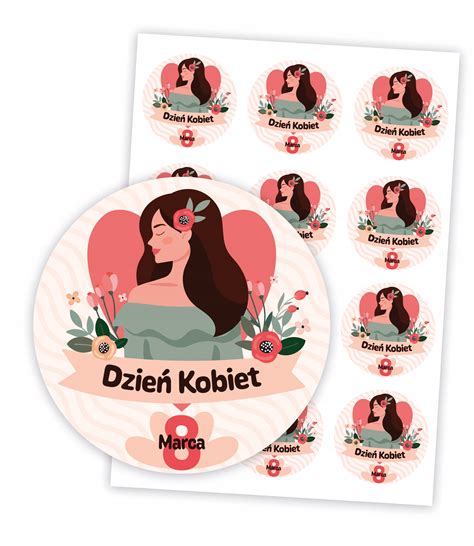 Naklejki Okoliczno Ciowe Na Dzie Kobiet Marca Kobieta Sztuki