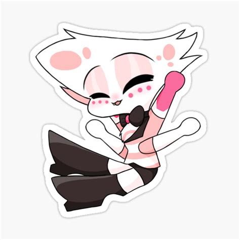 Chibi Angel Dust Hazbin Hotel Sticker For Sale By Goatgoesmbe Redbubble