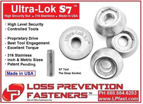 Ultra Lok S Nut Loss Prevention Fasteners