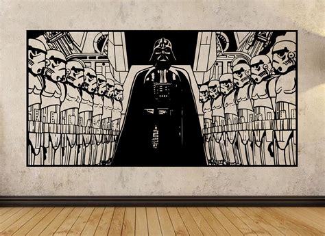 Star Wars Darth Vader Empire Design Decal Wall Sticker 115cm X 58cm Etsy