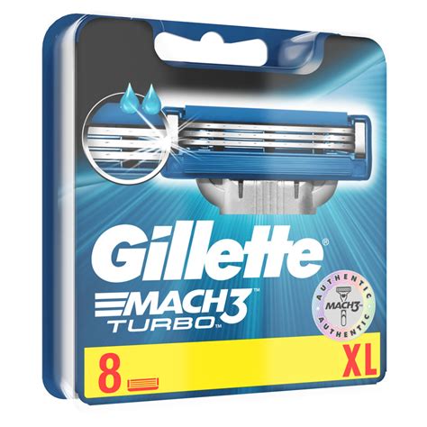 Gillette Mach 3 Turbo Razor Blades 8 Pack Wilko