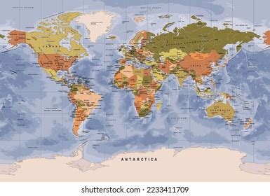 Mapa Pol Tico Del Vector Mundial Vector De Stock Libre De Regal As