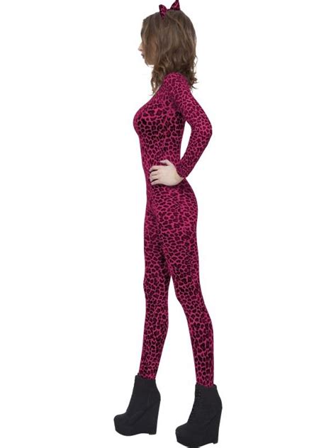 Hot Pink Leopard Print Bodysuit Ladies Sexy Outfit 26806