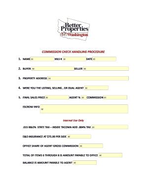 Fillable Online Commision Form Fax Email Print Pdffiller