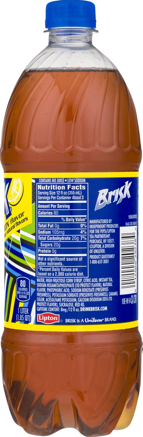 Brisk Iced Tea Nutrition Label – Besto Blog