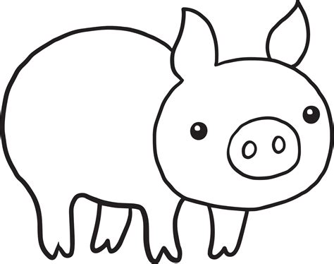 cochon doodle dessin animé kawaii anime mignon coloriage 10504756 Art