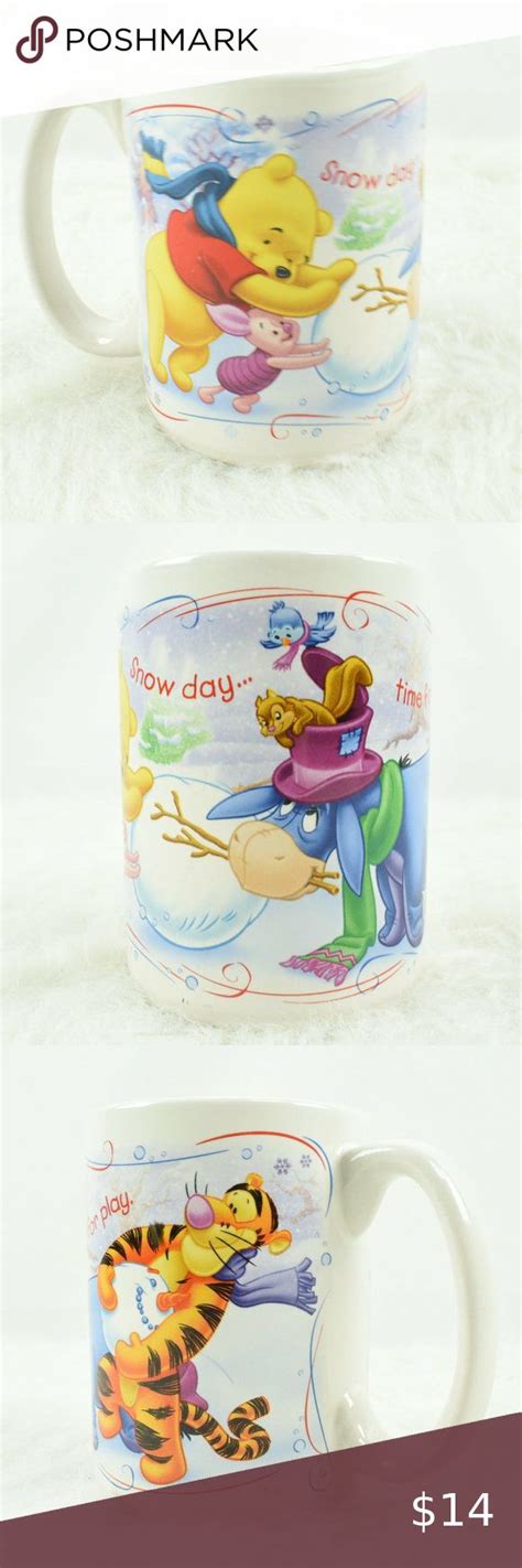 Winnie The Pooh And Piglet Snow Day Tea Coffee Cup Mug Snow Day Piglet