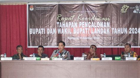 KPU Landak Gelar Rakor Tahapan Pencalonan Bupati Dan Wakil Bupati