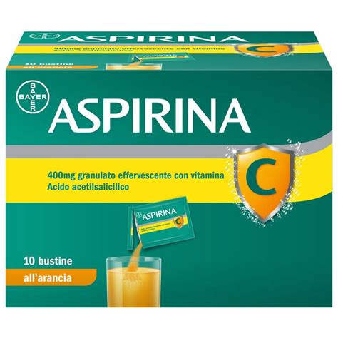 Aspirina Mg Vitamina C Granulato Effervescente Bustine Sollievo