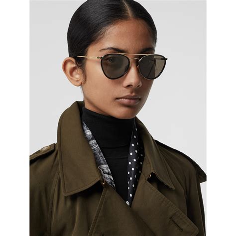 Pilot Sunglasses In Black Women Burberry United States