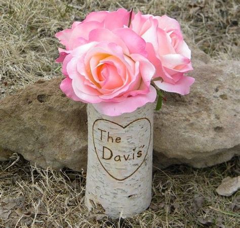 Personalized Birch Bark Vase Bouquet Holder By BriannaPaigeDesigns 14