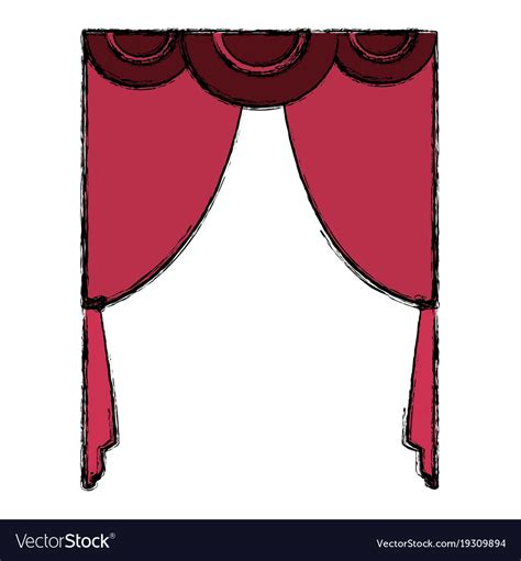 Theater curtains isolated Royalty Free Vector Image