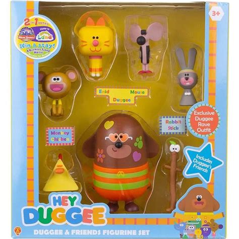 Hey Duggee And Friends Set Comprenant Duggee Stick Naughty Monkey