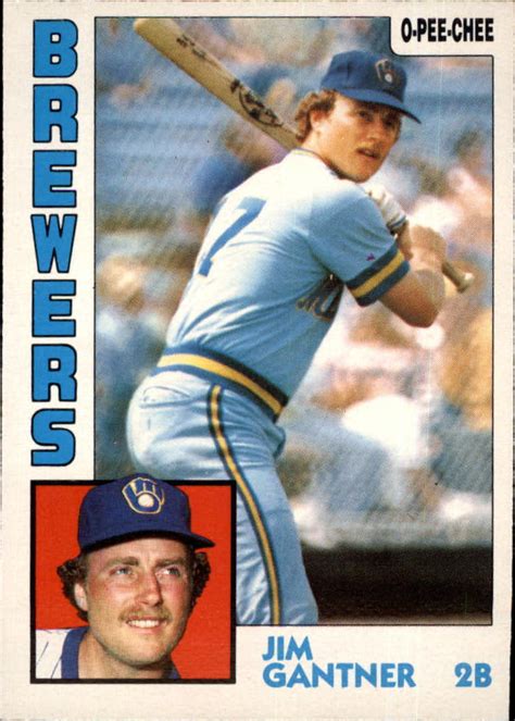 O Pee Chee Milwaukee Brewers Baseball Card Jim Gantner Ebay