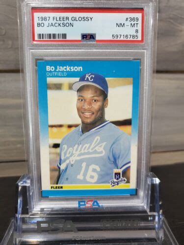 Fleer Glossy Bo Jackson Rookie Rc Psa Nm Mt Brand New Slab