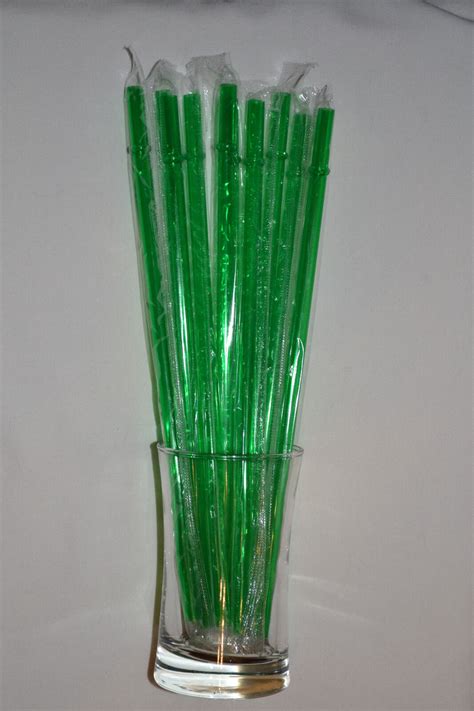 Reusable Straws Clear Solid Colors Plastic Acrylic 9” With Rings Bpa