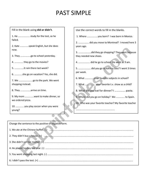 Past Simple Exercises Esl Worksheet By Voislav Hot Sex Picture