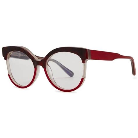 Marni Burgundy Cat Eye Optical Glasses 415 Liked On Polyvore Featuring Accessories Eyewear