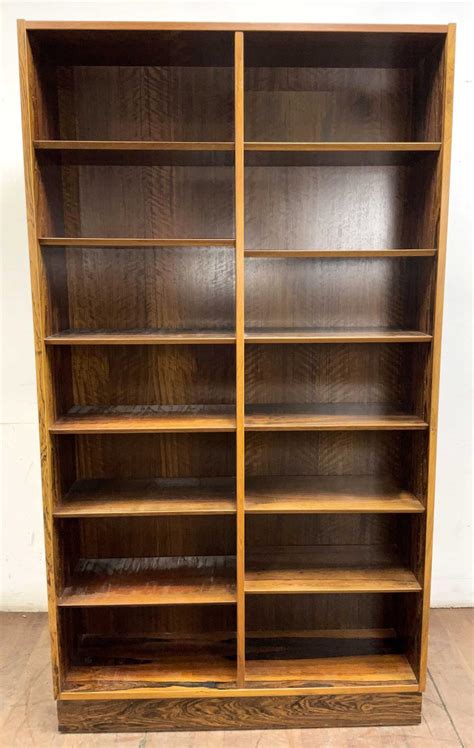 Lot Tall Traditional Style Oak Wood Bookcase