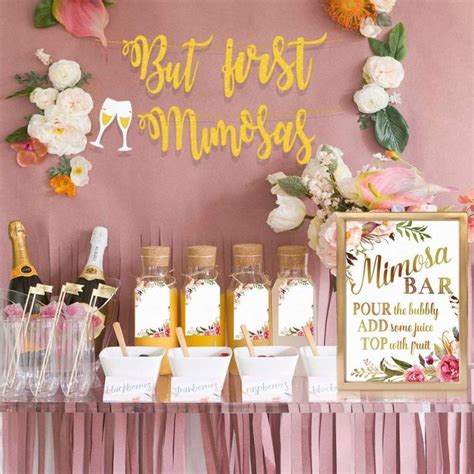 25 Unique Bridal Shower Themes Mimosa Bar Bridal Shower Unique Bridal Shower Themes Bubbly