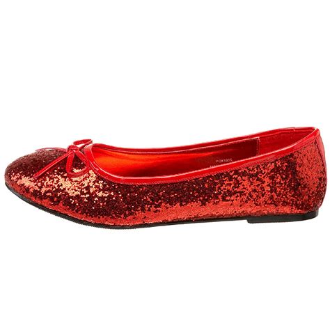 Rosso Star 16g Scintillare Scarpe Ballerine Donna Basse