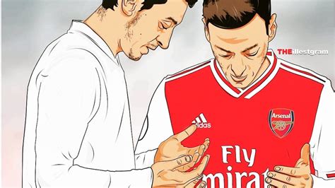 Arsenal Star Mesut Ozil Shares Cartoon Of Him Praying As He Joins Paul