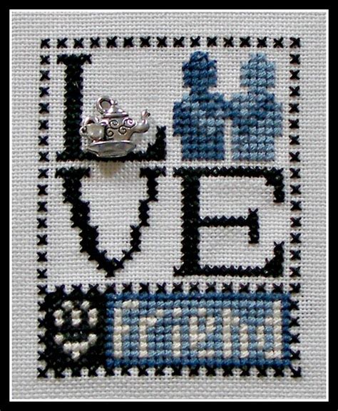 Love Bits Love My Friend By Hinzeit Cross Stitch Mini Cross Stitch