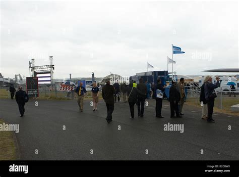 Wet And Dull Farnborough Air Show 2008 Stock Photo Alamy