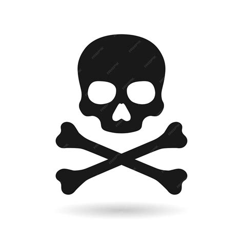 Premium Vector Skull And Crossbones Icon On White Background Or Skull