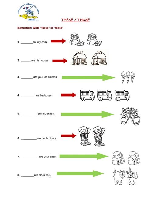 Plural These Those Worksheet Plurals Simple Past Tense Worksheets