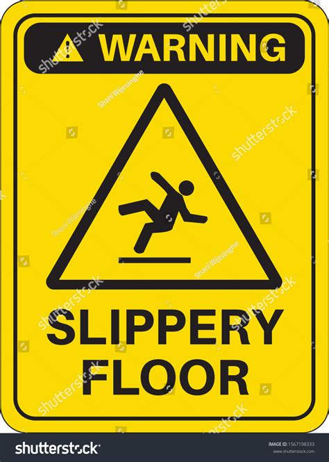 Slippery Floor Warning Sign Vector Stock Vector Royalty Free