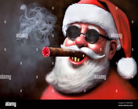 Cigar Smoking Santa