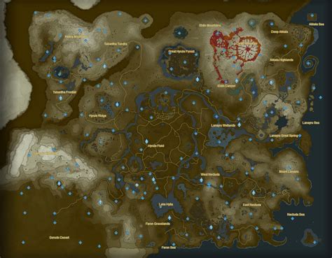 Guía Zelda Breath of the Wild Mapa completo torres y santuarios