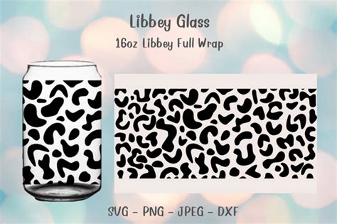 Leopard Can Glass Wrap Svg 16oz Libbey Graphic By Ncyd Shop · Creative