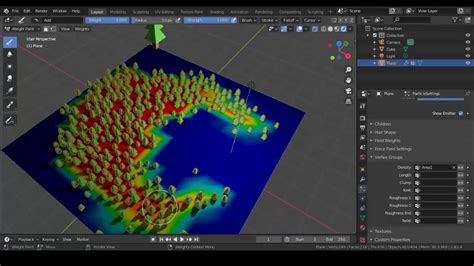 Weight Paint For Density Control Blender YouTube