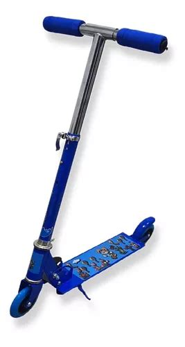 Patinete Infantil Menino Menina Dobrável 60kg 2 Rodas Cor Azul