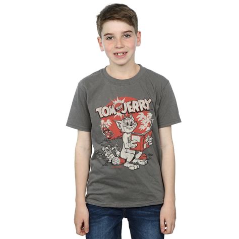 Tom And Jerry Boys Rocket Prank T Shirt